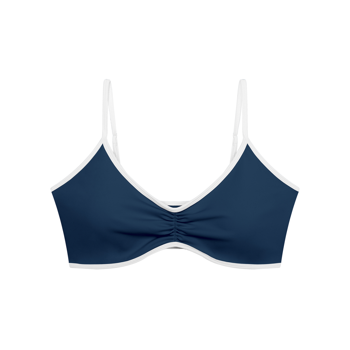 Loki & Ivy Color Block Ruched V-Neck Sports Bra