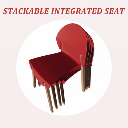 4 Piece Set Of Single Chairs, Traditional Elements With Round Table