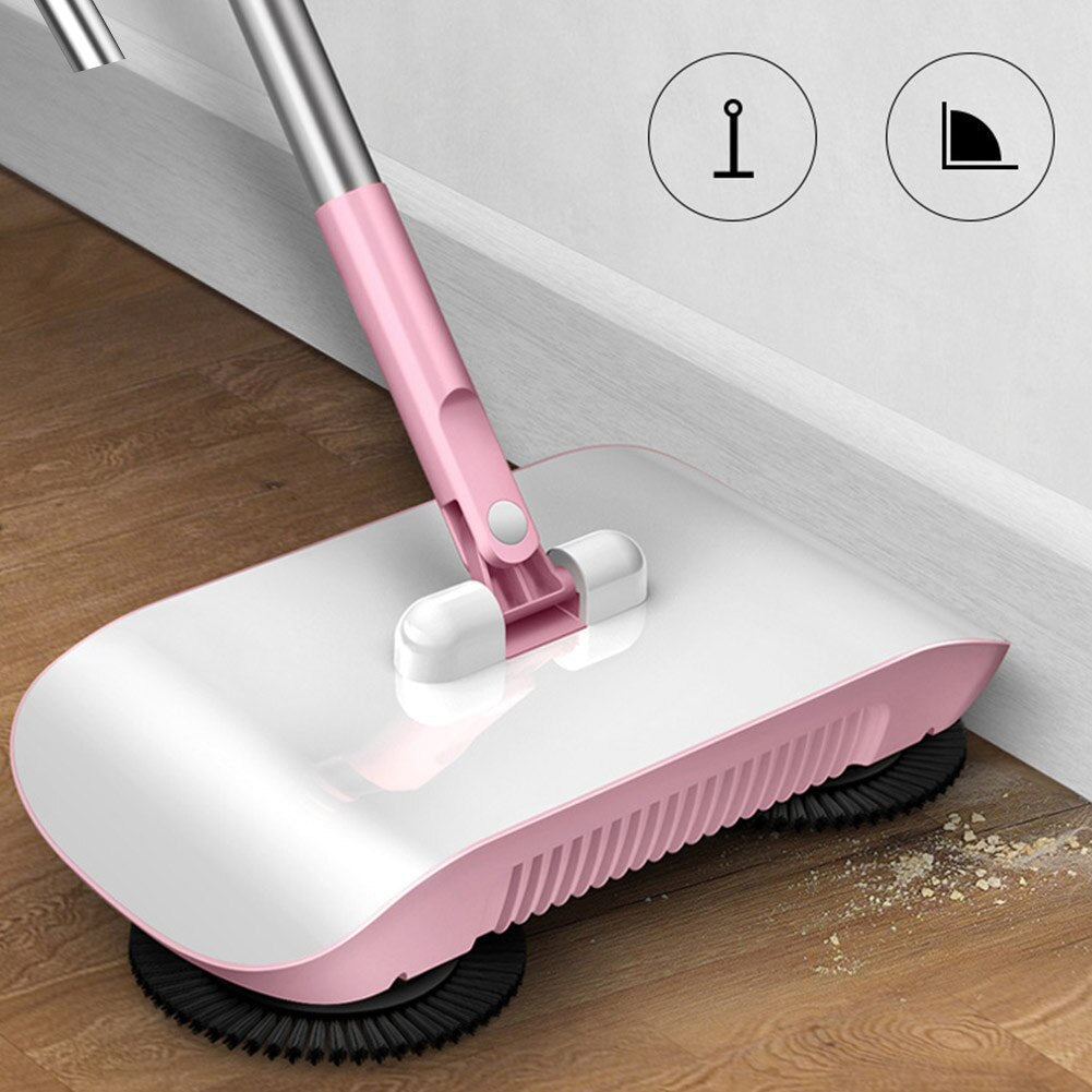 Hand Push Sweeper with Dustpan - All-in-One Household Floor Mop for Easy Cleaning