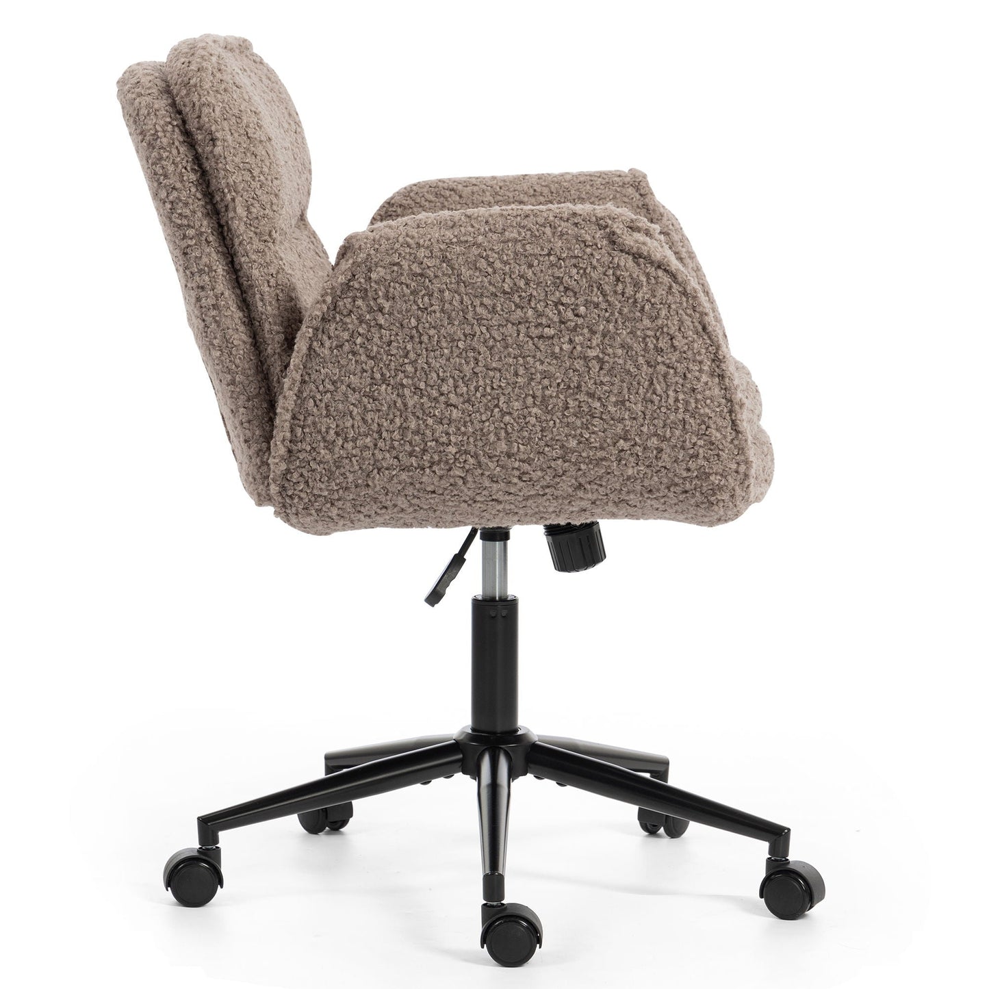 Criss Cross Swivel Desk Chair With Adjustable Armrests & Wheels For Home Office