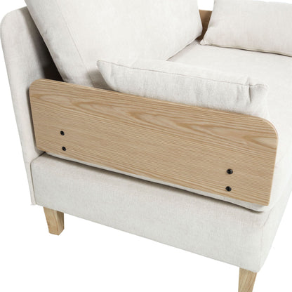 Mid Century Modern Foldable Sofa Bed, 3 In 1 Convertible Sleeper With 3 Pillows