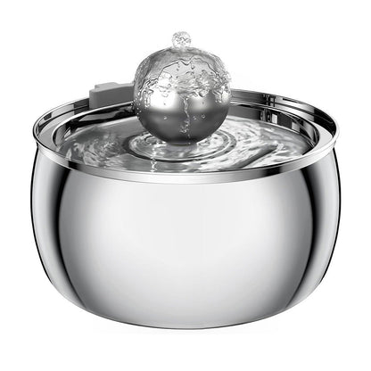 4L Water Drop Large Capacity Pet Stainless Steel Water Dispenser
