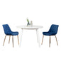Aufurr Contemporary 3-Piece Dining Set White Round Dining Table with 2 Chairs