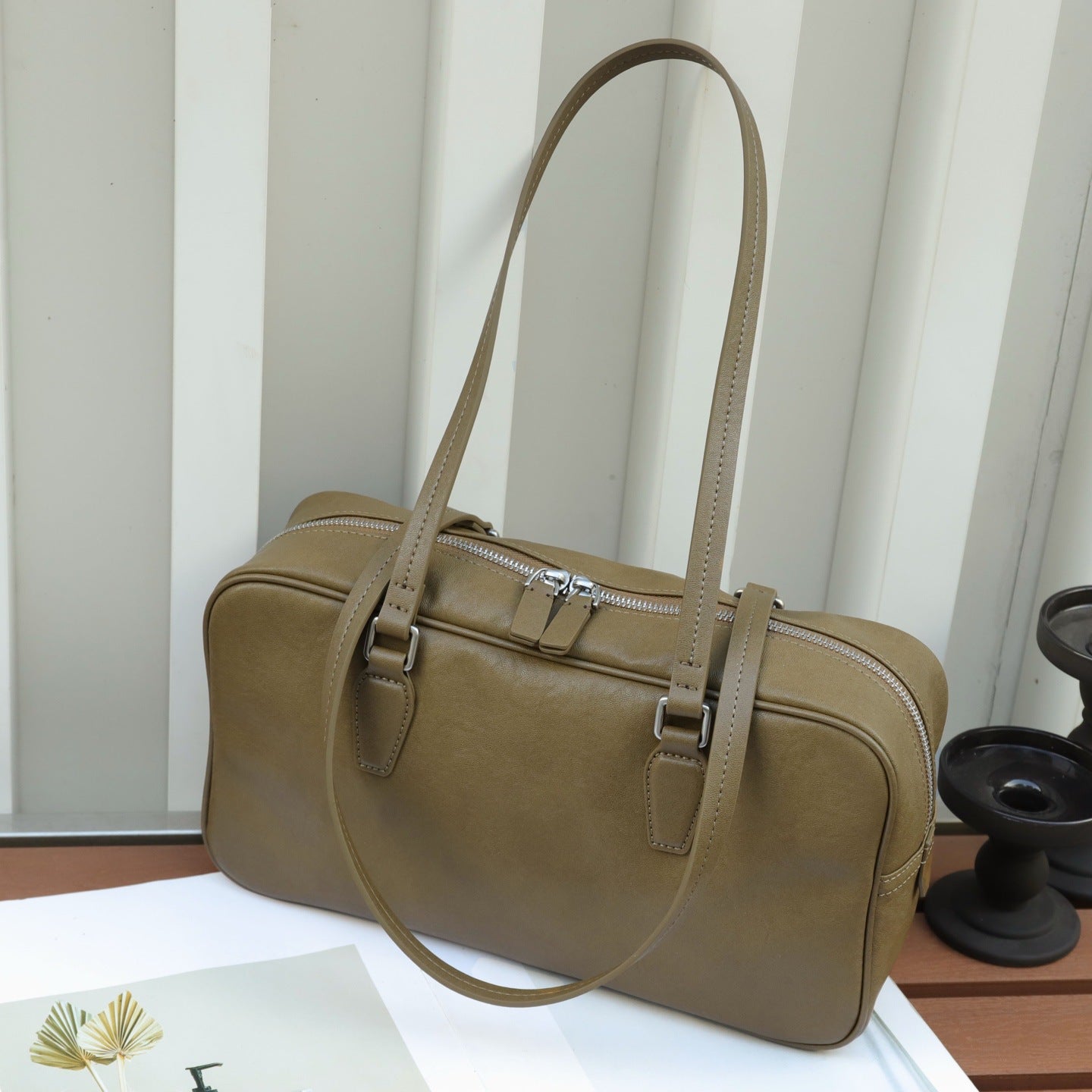 Head Layer Cowhide Women's Bag Cross-border New Armpit Bag Bowling Bag Tote Bag Niche High-end Leather Handbag