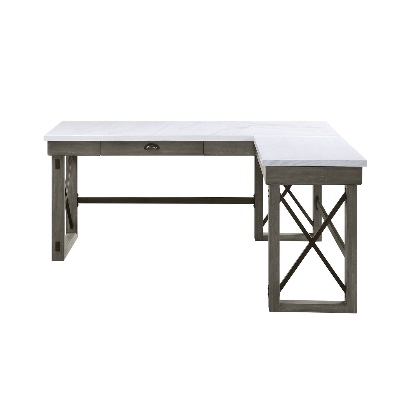 Talmar Marble Top Weathered Writing Desk With Lift Top