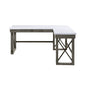 Talmar Marble Top Weathered Writing Desk With Lift Top
