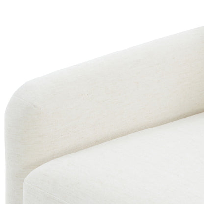 Tolland - Swivel Accent Chair With Antique Brass Nailhead Trim - Cream