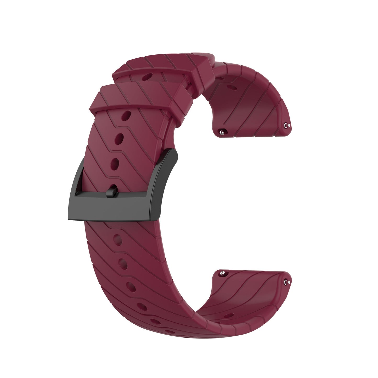 24mm Lightning-Stripe Silicone Watch Strap Compatible With Songtao
