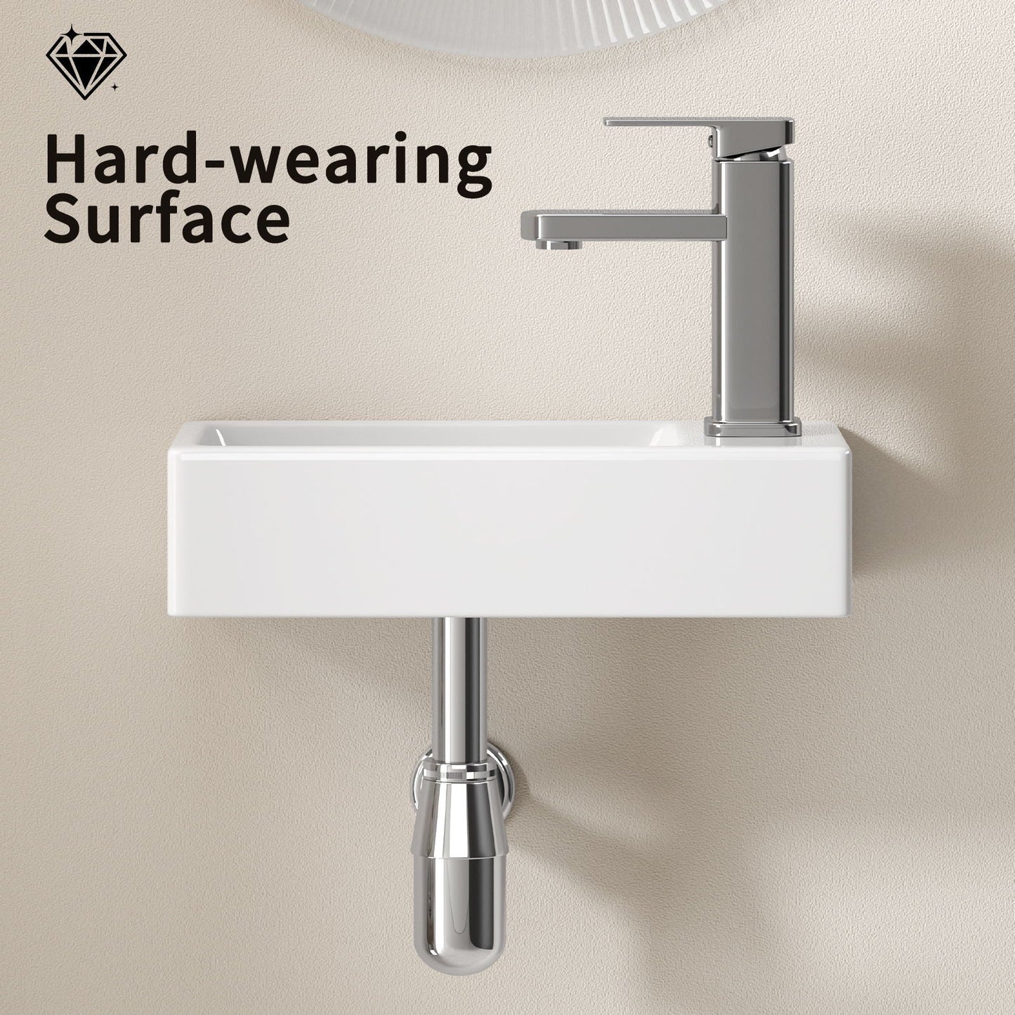 Wall Mounted Bathroom Sink With Faucet And Drain