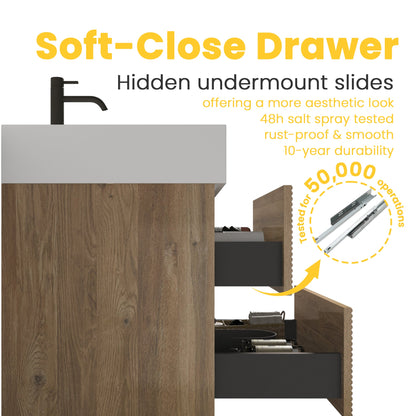 Grace 60" Bathroom Vanity with Double Drawers