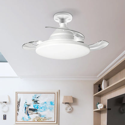Bulb-Type Small Size Ceiling Fan With Retractable Blades
