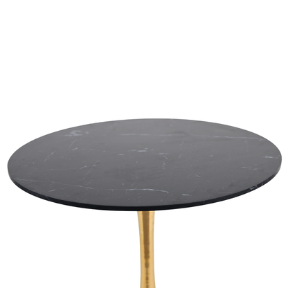 Mid-Century Black Marble Tulip Table