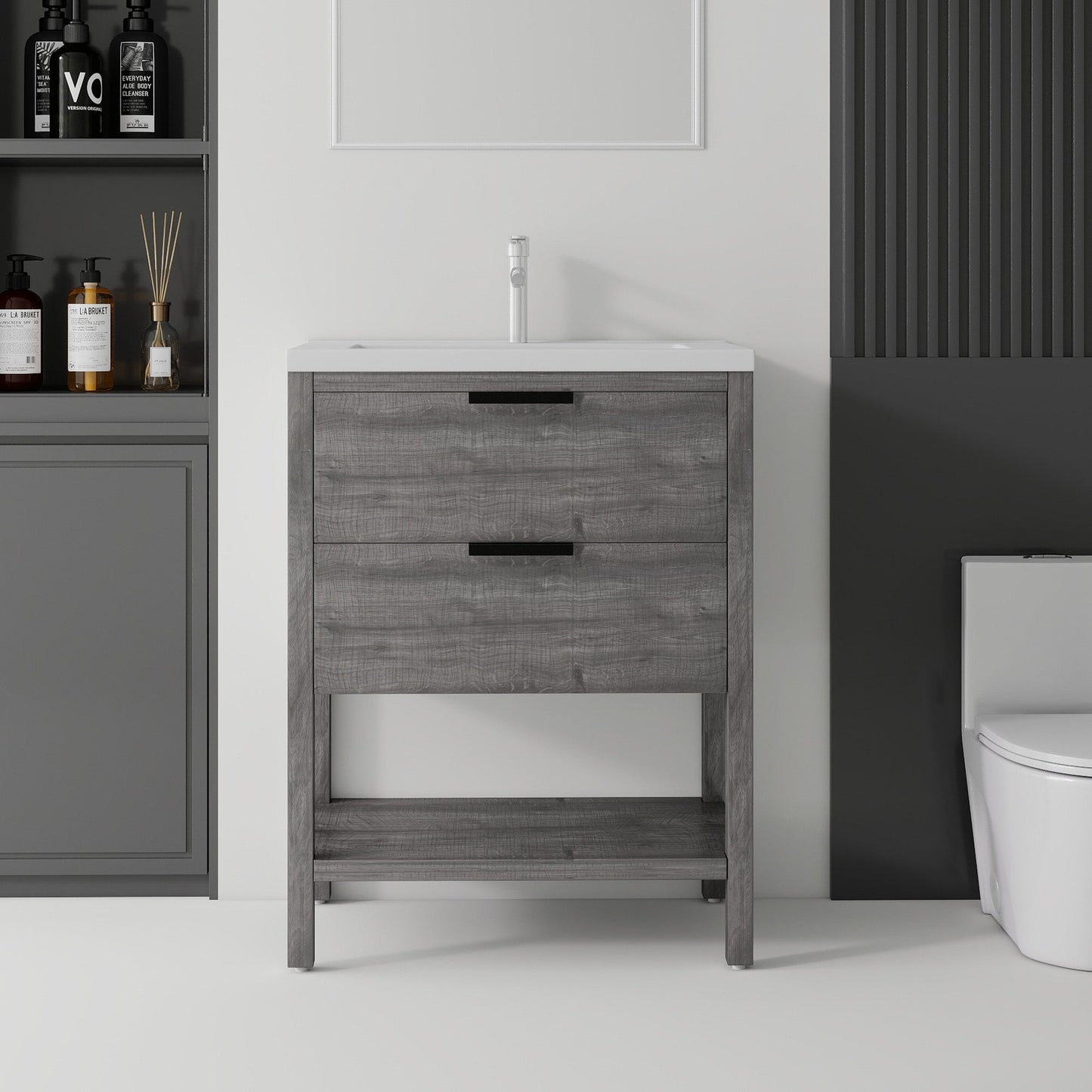 24 Inch Freestanding Bathroom Vanity with Sink