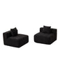 Modular Sectional Sofa With 2 Pillows, Symmetrical Design