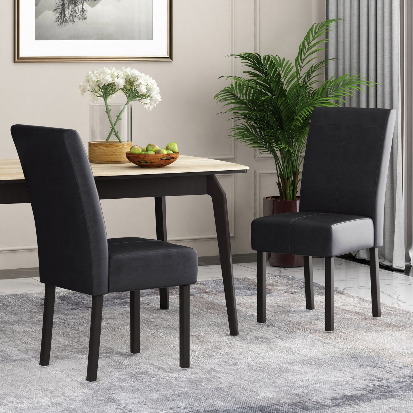 Pertica Dining Upholstered Armless Chairs (Set of 2)