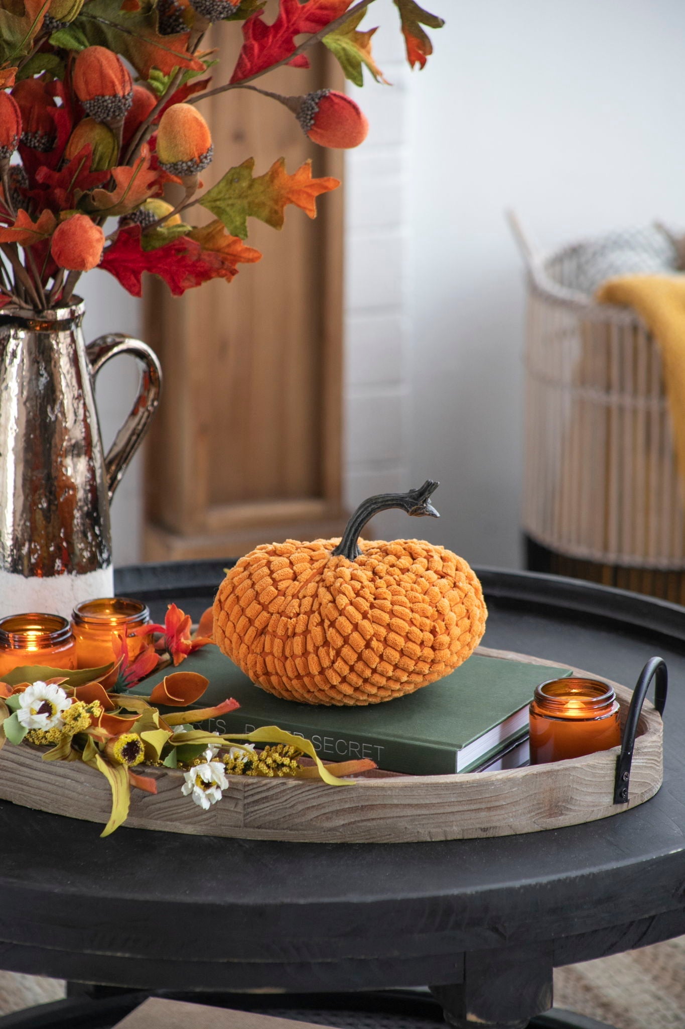 Weighted Pumpkin Ornament Decor For Holiday Harvest Festival Fall Festival & Thanksgiving