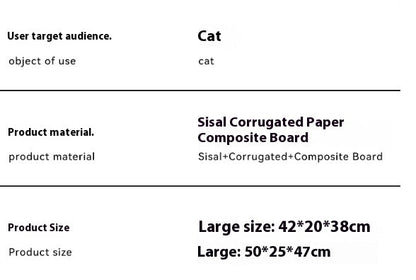 Cat Scratch Board Wear-resistant Non-dandruff Vertical Sisal Scratch-resistant Self-Hi Relieving Stuffy Scratching Board Toy