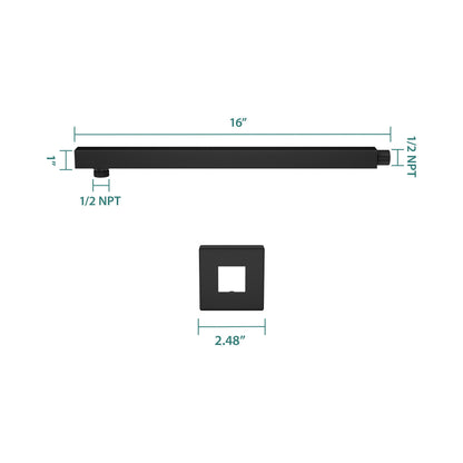 Wall Mounted Shower Arm With Flange