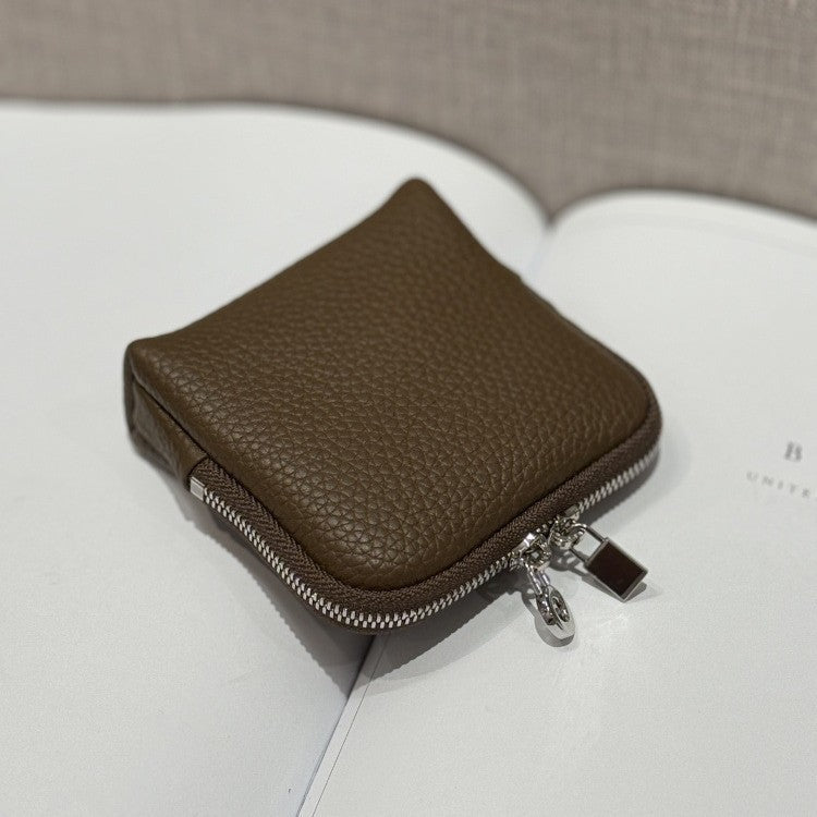 First-layer Cowhide Jewelry Pouch Mini And Convenient