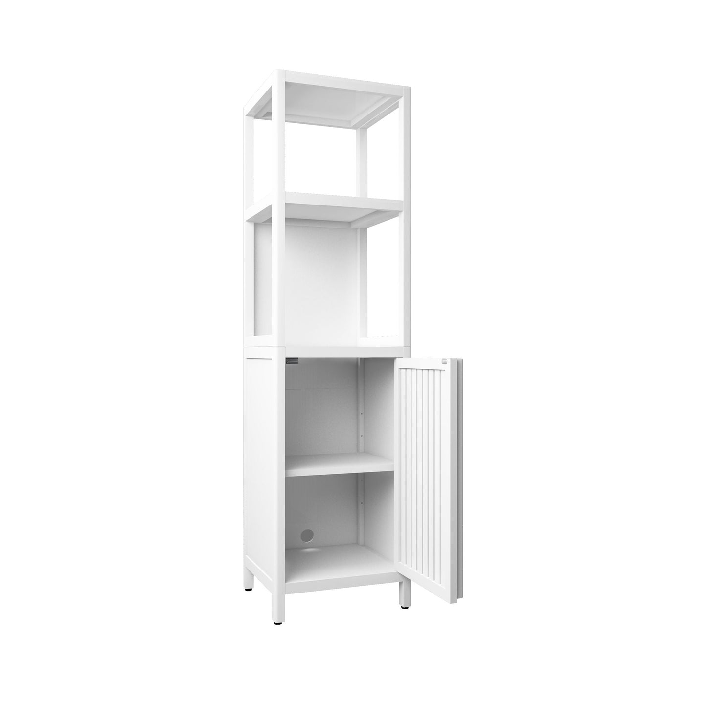 Storage Cabinet With Tall Tower, Multifunctional For Bathroom