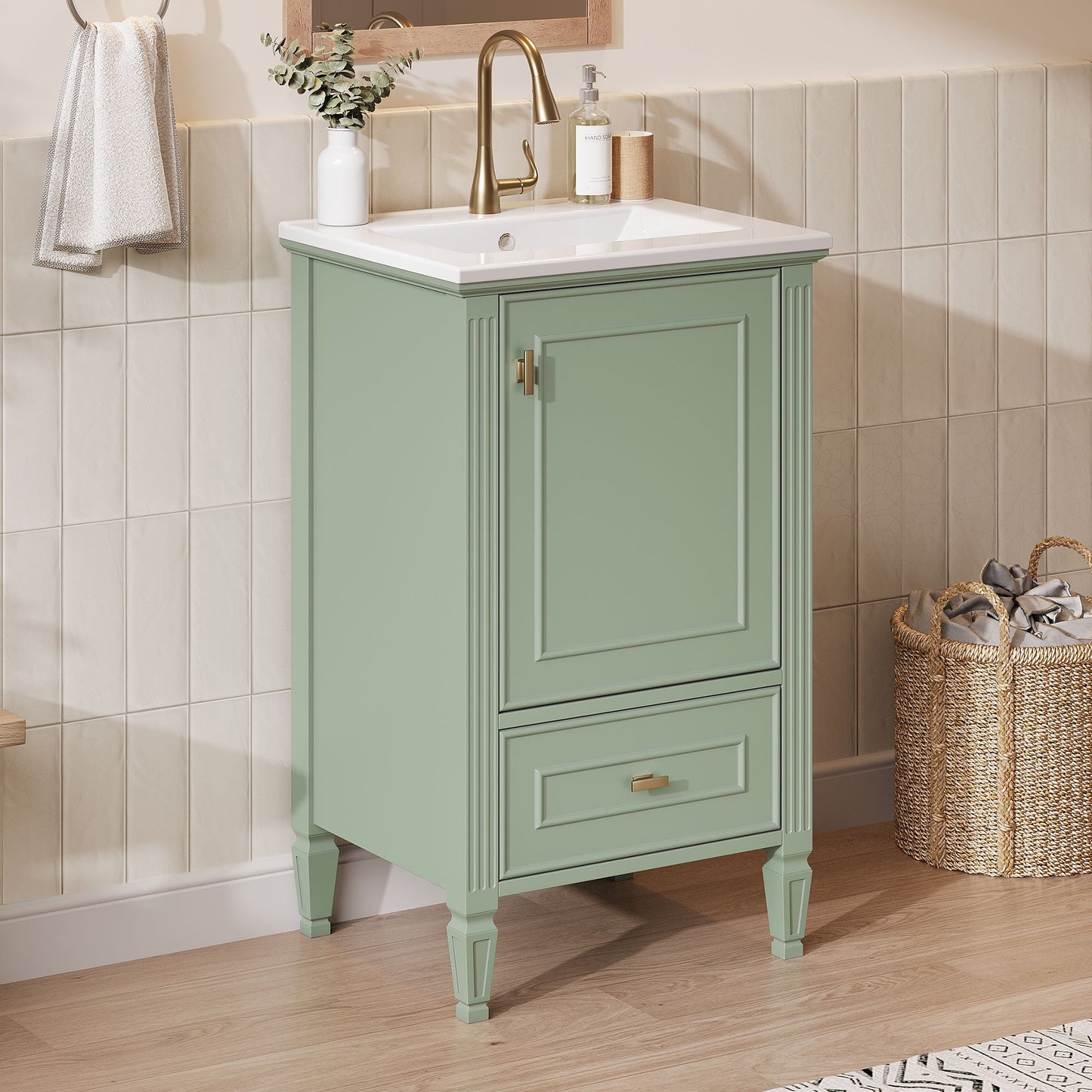 Retro Bathroom Vanity With Sink