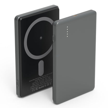 2 In 1 5000mAh 8MM Slim MagSafe Wireless Power Bank PD20W Magnetic Fast Charger Portable Phone Charger Fit for IOS Phone 15 14 13 12 Series And More