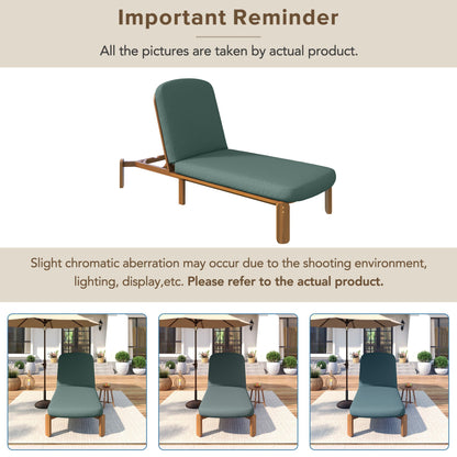 Outdoor Chaise Lounge With Adjustable Backrest