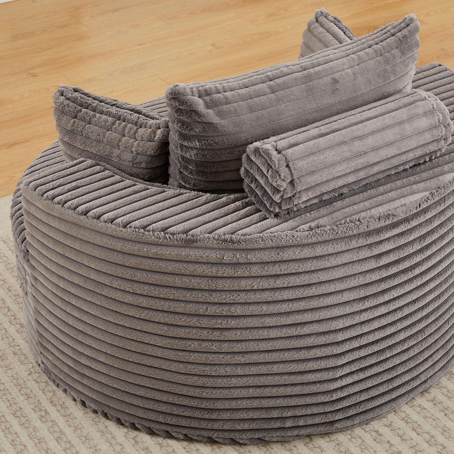 Modern Single Sofa With Backrest Pillow For Living Room