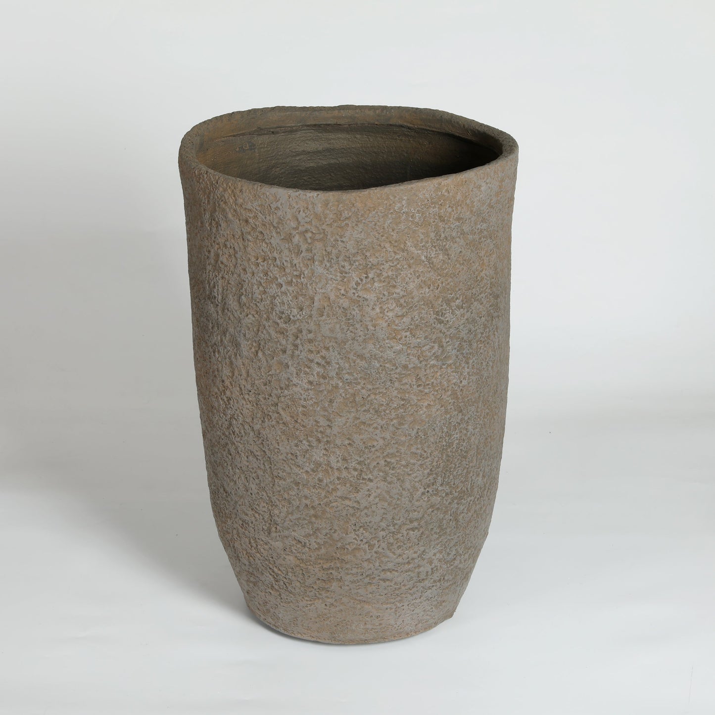 Round Concrete Planter Set of 2, Large Indoor & Outdoor Planter Pots