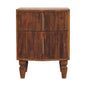 Solid Wood Louvre Bedside Unit