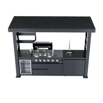 110-Inch Deluxe Stainless Steel Gas Outdoor Kitchen Grill