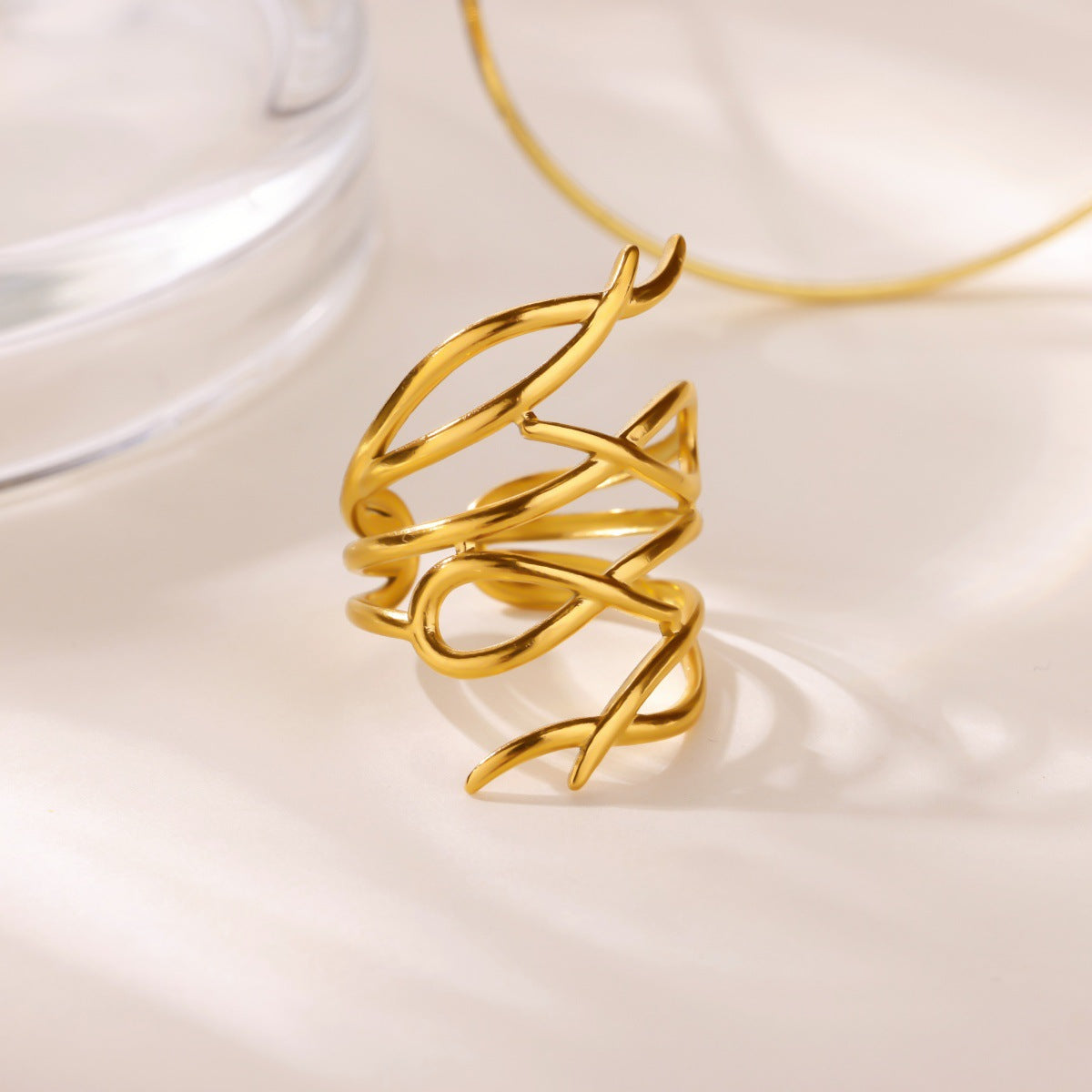 Creative Alien Big Wave Open Ring For Women