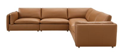 Brighton - Top Grain Modular Sectional - Brown