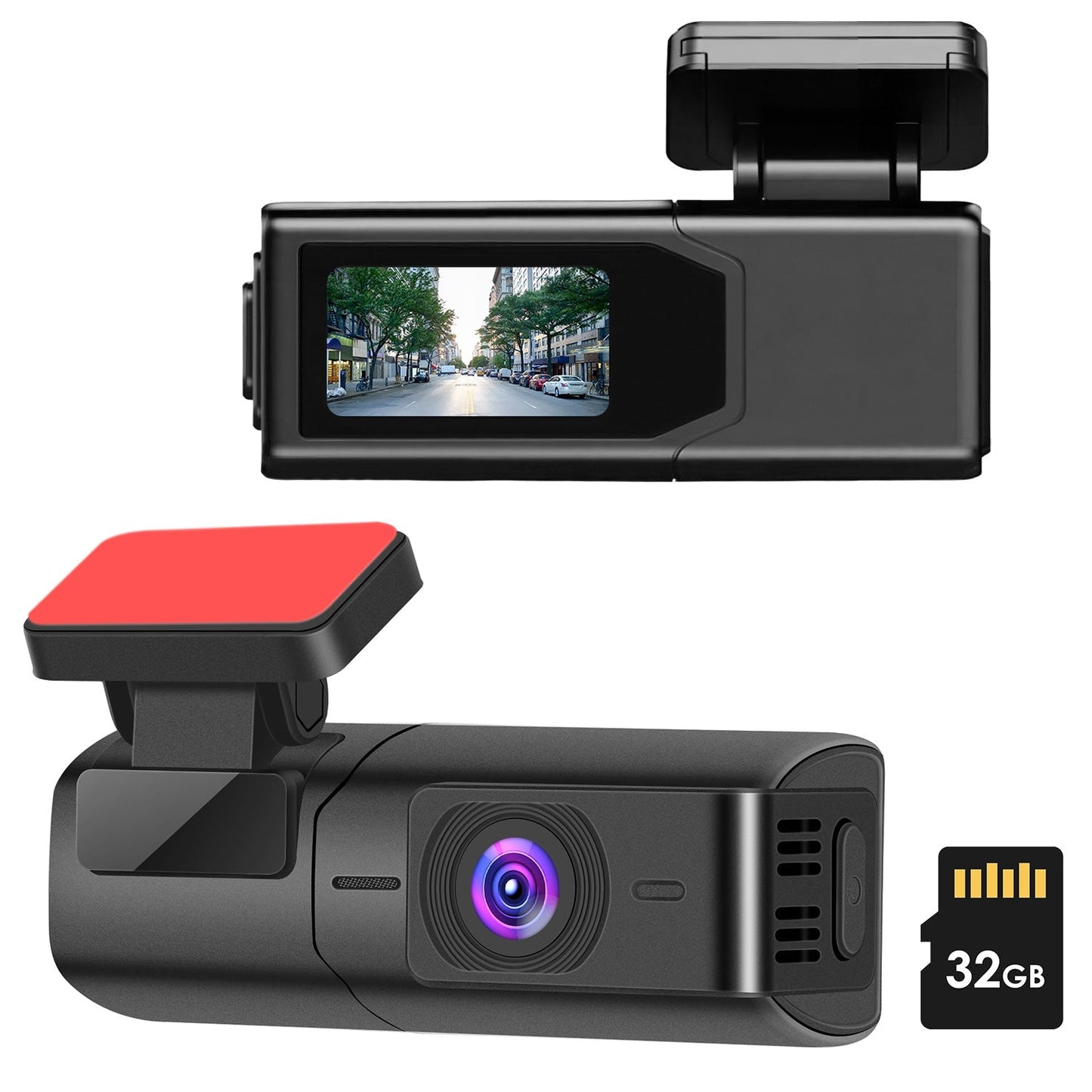 2K HD Front Dash Cam For Car With IPS Screen Night Vision Loop Recording Included 32G Storage Card 140¡ Wide Angle WiFi App Control Front Dashcam