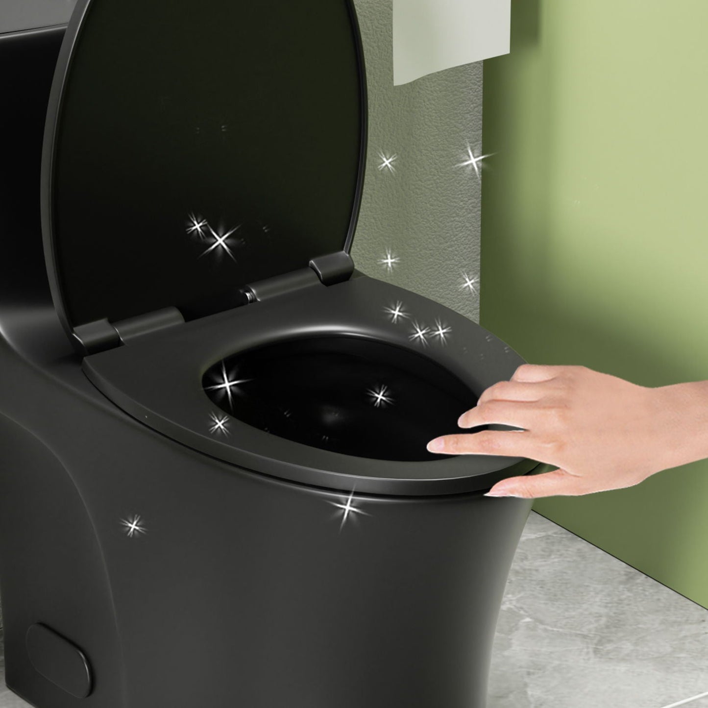 1 Piece Toilet With Dual Flush And Soft Closing Seat
