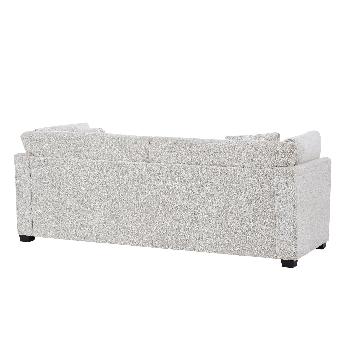 83.5" Modern Flared Arms Sofa (Beige)