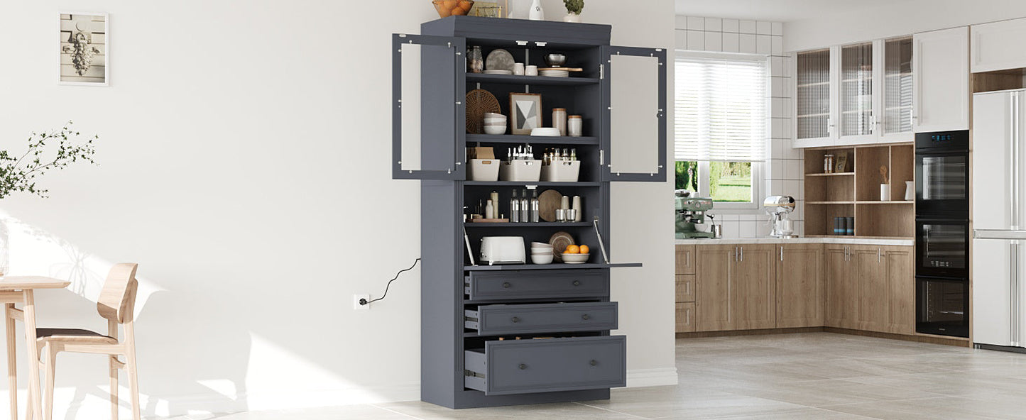 TOPMAX 36 x 16.5 x 78 Inch Freestanding Kitchen Pantry Storage Cabinet