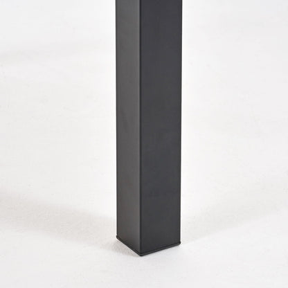 Rectangular Outdoor Dining Table Tabletop With Iron Legs - Black