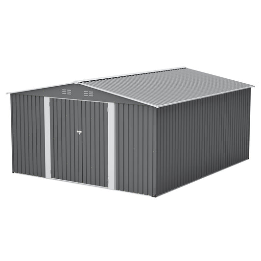 12×14 ft Outdoor Metal Storage Shed