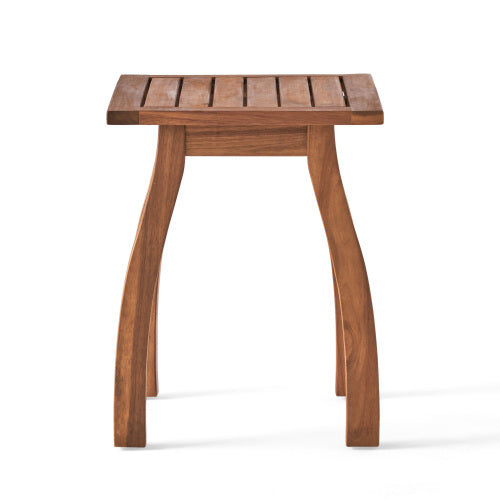 Patio Conversation Set with Acacia Wood Armchairs and End Table