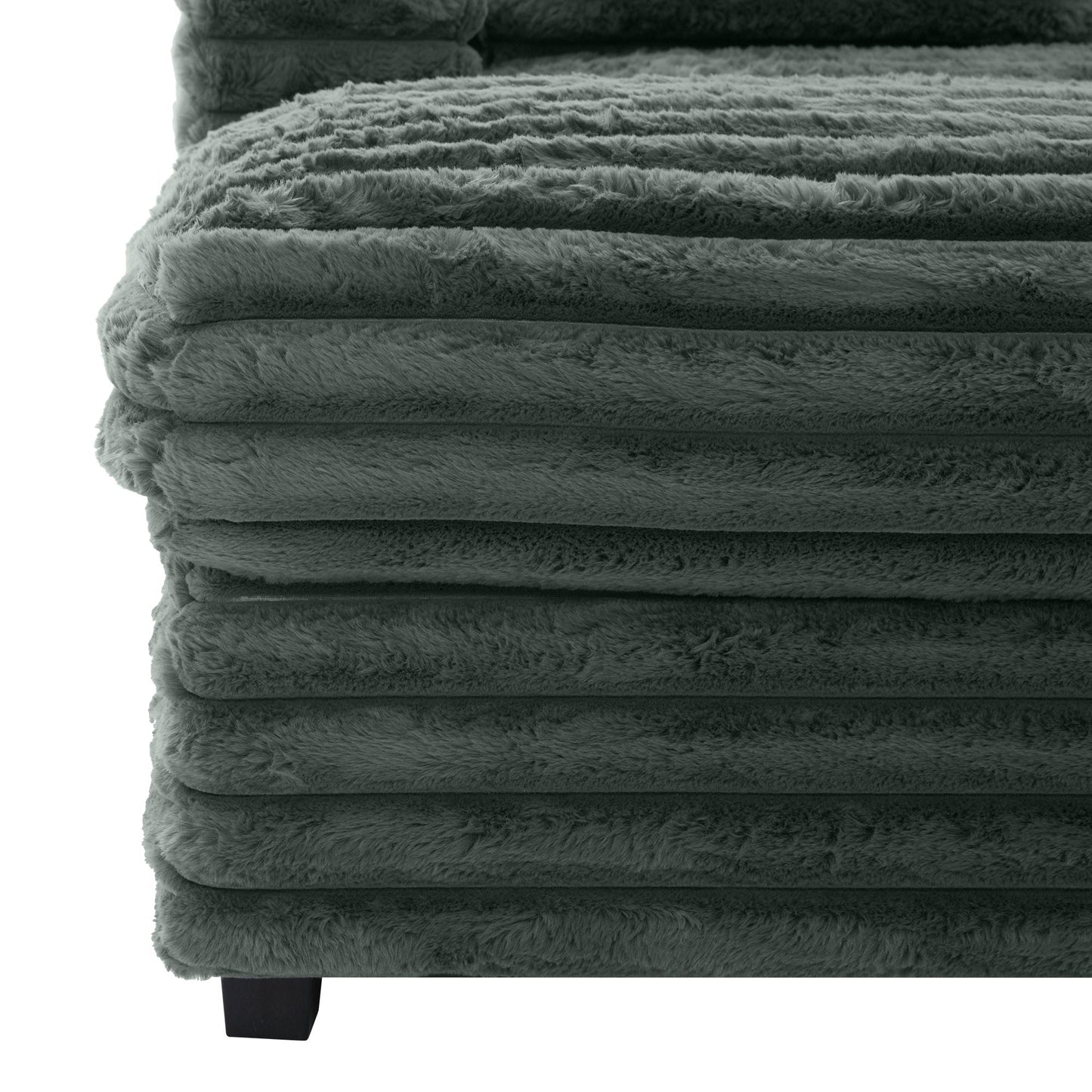 Oversized Double Chaise Lounge Sofa Bed With USB Ports And Cup Holders