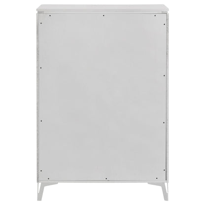 Cassia 5-drawer Bedroom Chest of Drawers White High Gloss