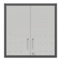 Metal Wall Mounted Tool Storage Cabinet With 2 Locking Doors, Adjustable Shelf, And Drawer