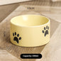 Drinking Water Neck Protection Pet Ceramic Oblique Mouth High Foot Food Basin