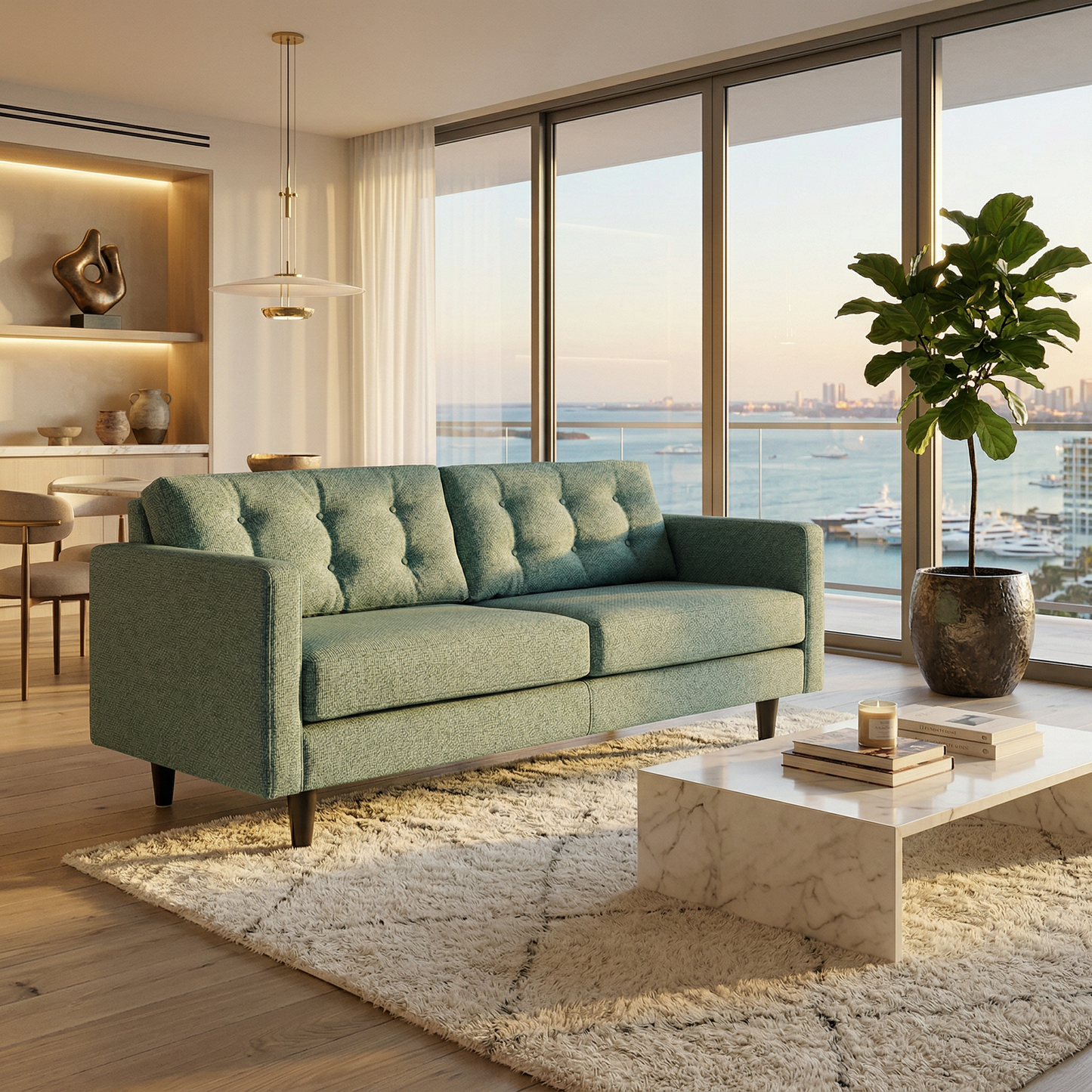 Talmadge Sofa – Made in USA, Customizable Fabrics, Quick Shipping