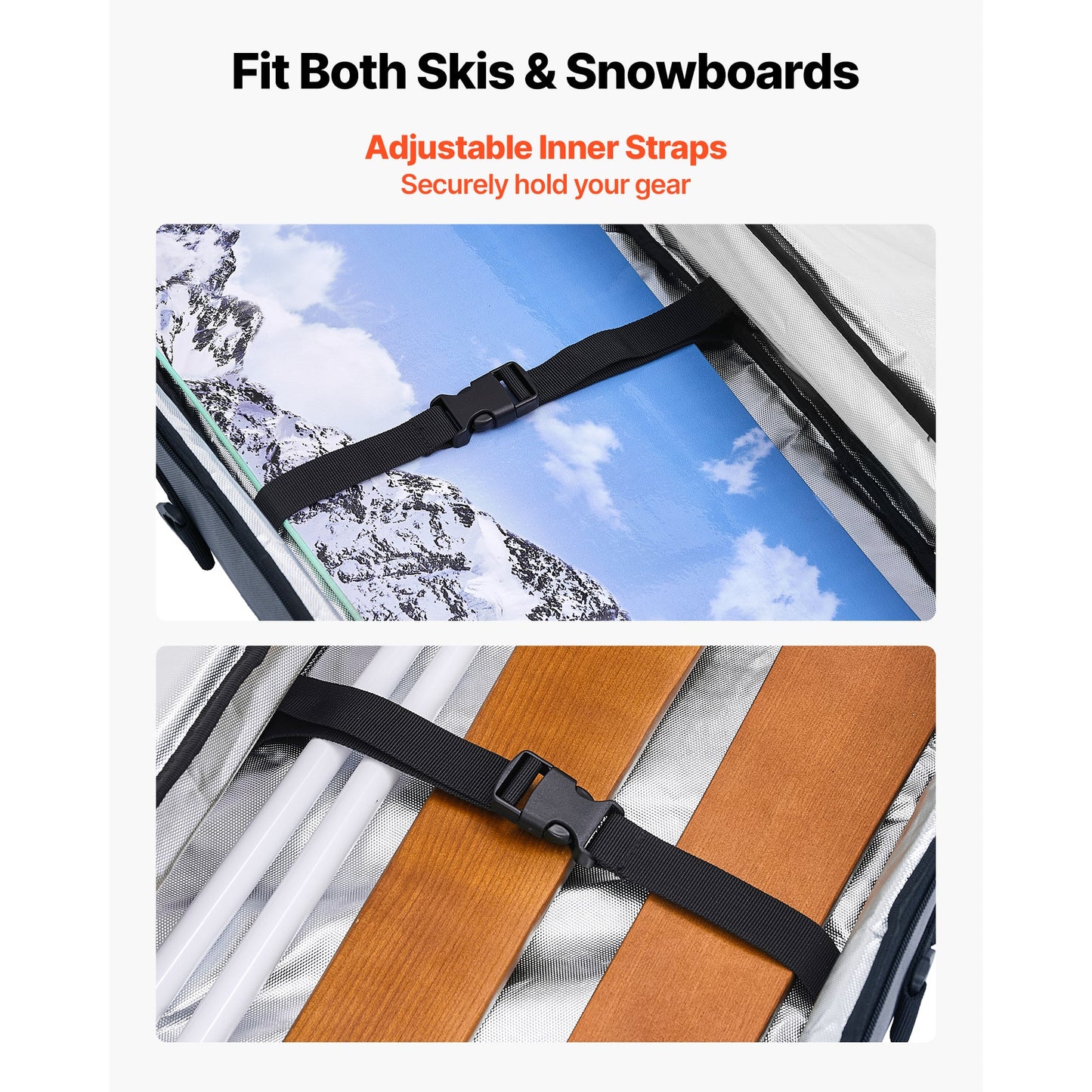Padded Snowboard Bag for Snowboards Up to 65 in