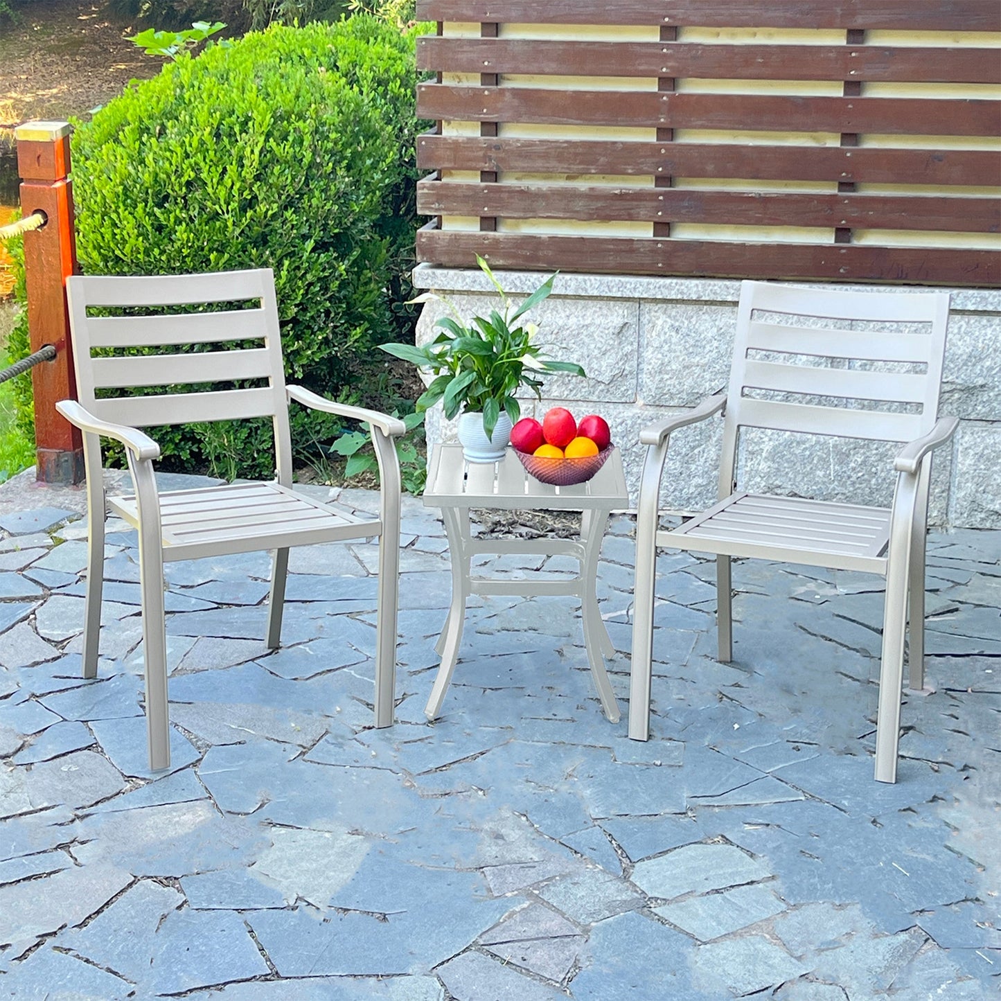 VRSHWO Iron Terrace Dining Chairs, Set of 2