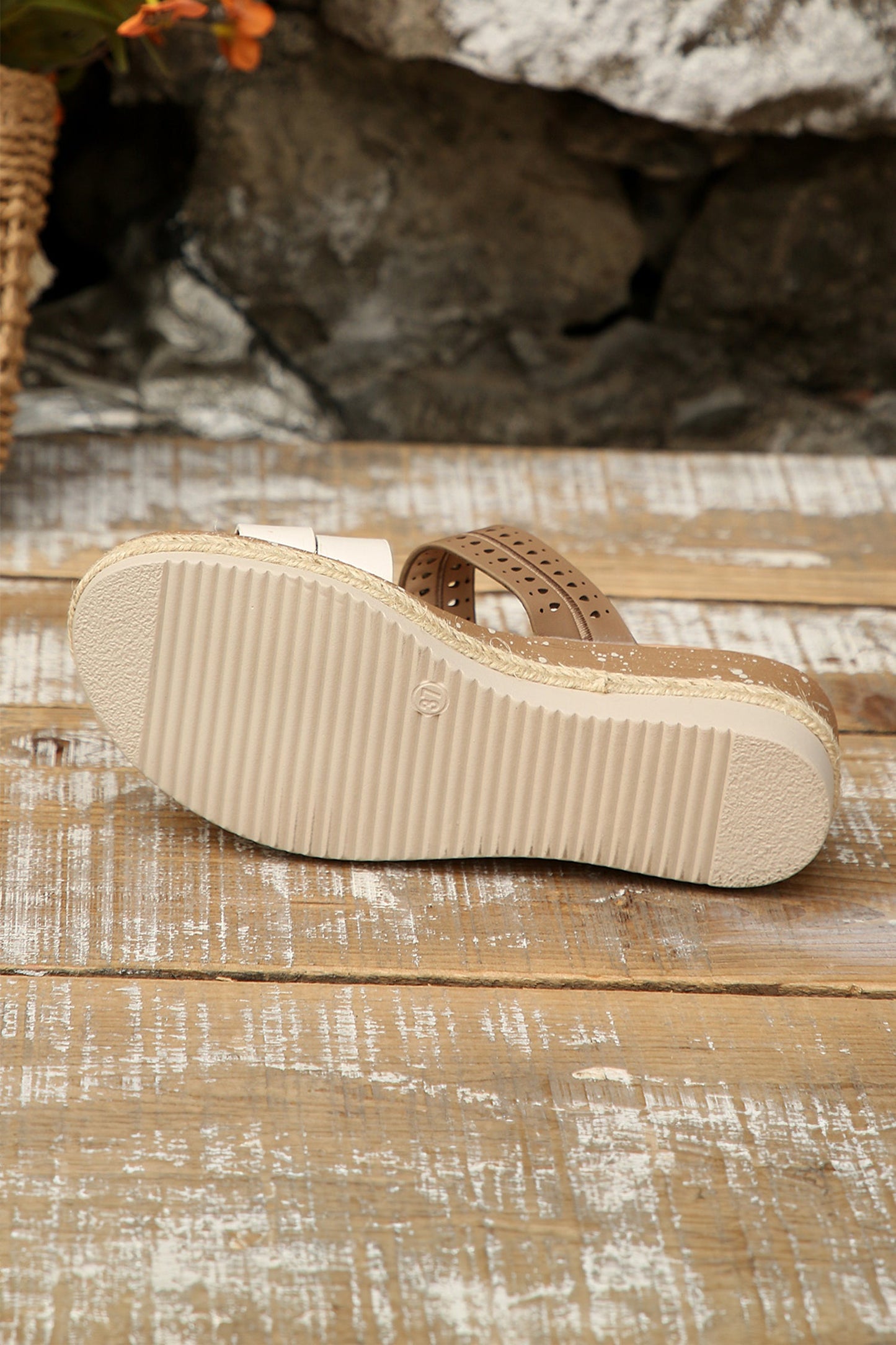 Nevaeh Straps Platform Wedge Slippers