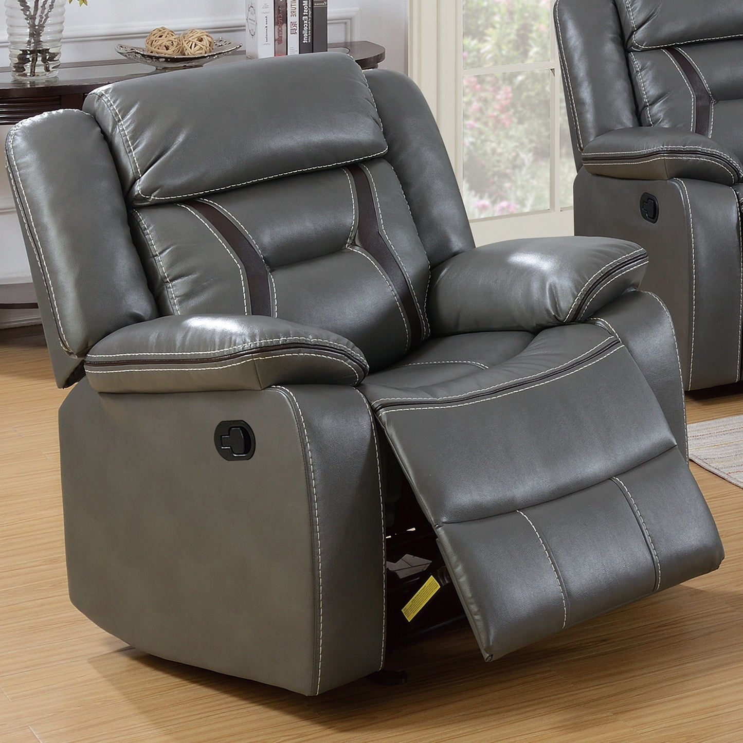 Living Room Set With Pillow Armrest And Tufted Backrest