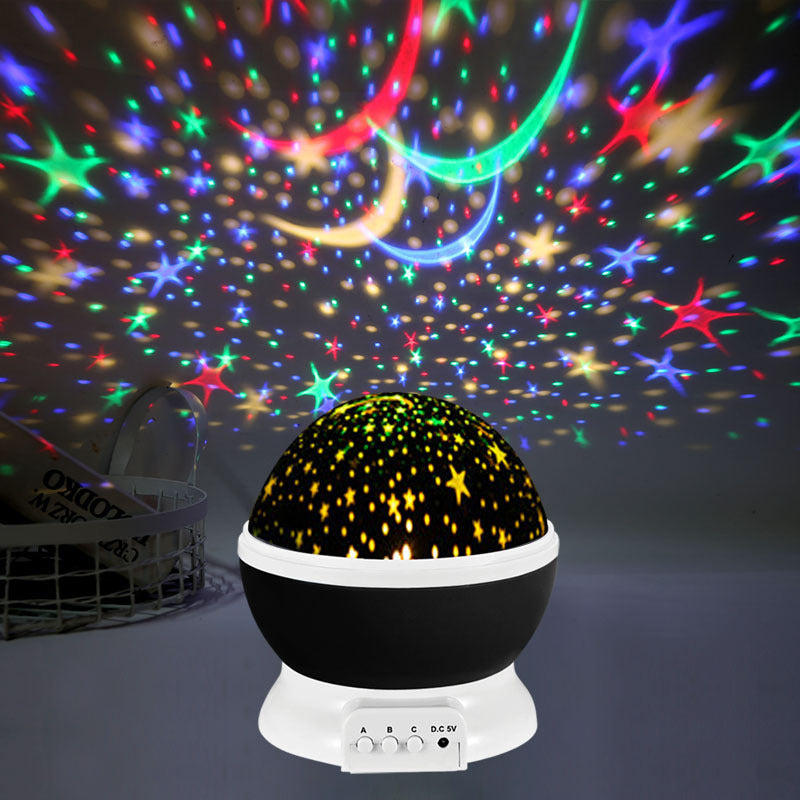 FlipStylez™ Celestial Pearl Multi-Mode Smart Projector | 360° Rotating Starry Sky Projector & Night Light with 6 Projection Films